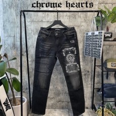 크* 실버 말굽 로고 워싱 청바지