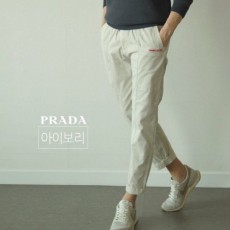 프** 절개 치노 면 팬츠