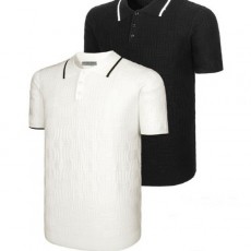 보** 샵 니트 반팔 카라티(VL)