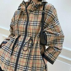 (여성) 로고 테이프 빈티지 체크 후드 재킷✔수입풀