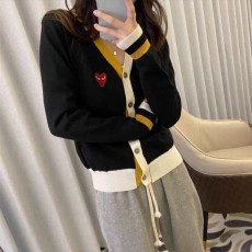 꼼* 레드하트 배색 브이넥니트 가디건