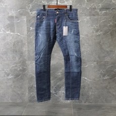 디* 엘로우 패치 바이커 청바지