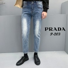 프** 테이터드 화살 패턴 워싱 데님 청바지 (중청)