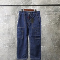 디* 생지 포켓 디테일 일자 청바지 (진청)