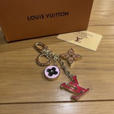 루* 모노그램 플라워 백참 키홀더