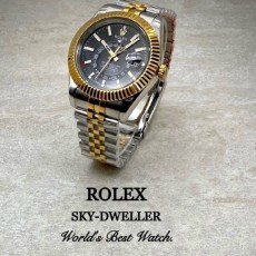 로** 최신상 스카이드월러 블랙다이얼 콤비 오토무브