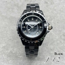 샤* 최신상 J12 큐빅 블랙베젤 블랙다이얼