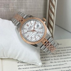 로** 데이져스트(DATEJUST)36오이스터 옐로우골드 *실버 팜 모티프*