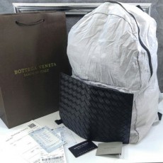 보** 인트레치아토 나일론 레더 백팩 그레이 609854 VCQG1 8984 3289758