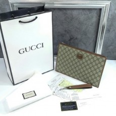 구* 인터로킹 G 파우치 ㅡ베이지