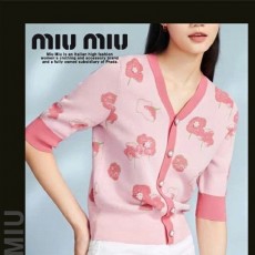 미*** 핑크 플라워 반팔 니트 가디건(8682)