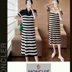 목집업 롱 반팔 니트 원피스 (8678)