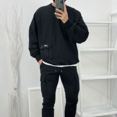 트랙 포켓 맨투맨 카고 조거팬츠 세트