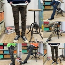 절개 위장 카고 일자 팬츠(스판)