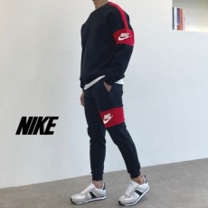 나** 암로고 배색라인 맨투맨조거팬츠세트