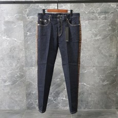 테이프 생지 데님 청바지 (브라운)