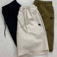 기사 자수로고 코튼 린넨 쇼츠반바지