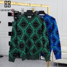 지** 패턴 라운드 캐시미어 니트