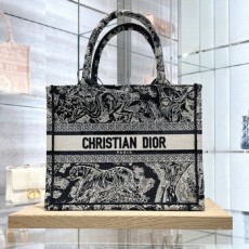 디* 트왈 드 주이 리버스 자수 북토트 뉴스몰 / DI*R TOILE DE JOUY REVERSE BOOK TOTE NEW SMALL BAG [M1265ZRGO]