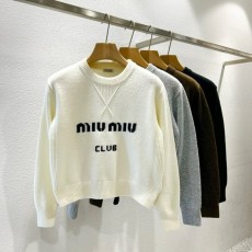 MIUMIU 미우미우 크롭 라운드 니트