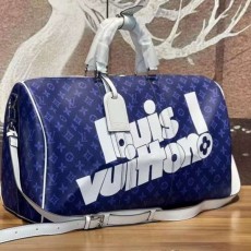 루* 23SS 로고 프린트 블루 키폴 여행구