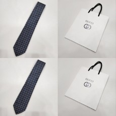 구* 2023 GG 패턴 실크 넥타이