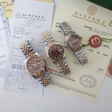 로** 별다이아 초코판 콤비메탈 시계 -커플-