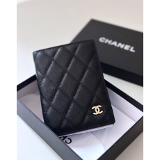 샤* 캐비어 여권지갑 금장로고