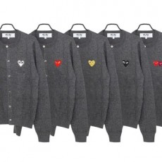 COMMEDESGARCONS 꼼데가르송 여자 가디건 (차콜)