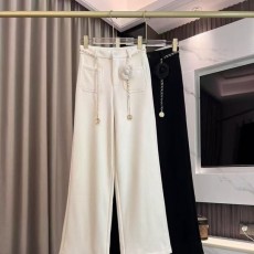 CHANEL 샤넬  골드 까멜리아 벨트 팬츠 (2color)