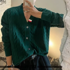 THOM BROWNE 톰브라운 사선 케이블 가디건