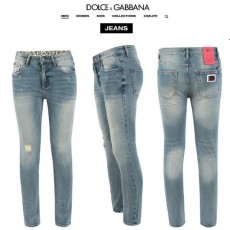 DOLCE&GABBANA 돌체앤가바나 화이트 플레이트 기본워싱 슬림 일자진