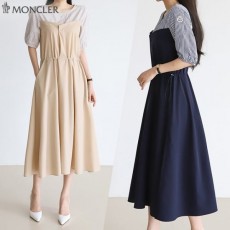 MONCLER 몽끌레어 Stripe uneck long dress