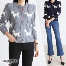 THOM BROWNE 톰브라운 Crop puppy jacquard knitwear
