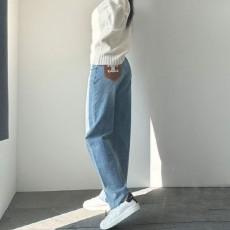 셀** 수입고급 브라운 포켓 워싱 데님진 (여성)