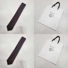 구* 23ss 라운드 인터로킹 G 실크 넥타이