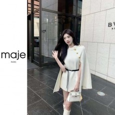 MAJE 마쥬 버튼벨트 케이프가디건
