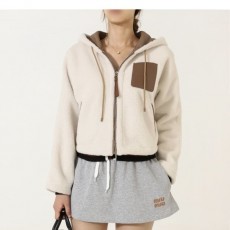 LOEWE 로에베 아나그램 포켓 시어링 후드 자켓