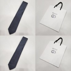 구* 2023 GG 패턴 실크 넥타이