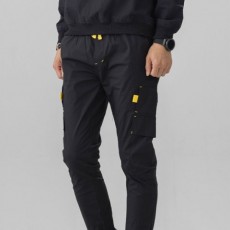 옐로우 허리 밴딩 조거 팬츠