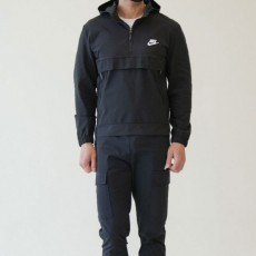 나** 남성 등판 빅로고 후드 아노락 & 조거 팬츠 셋