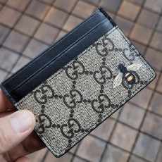 [43번] 구* GG수프림 꿀벌 프린트 카드지갑 브라운